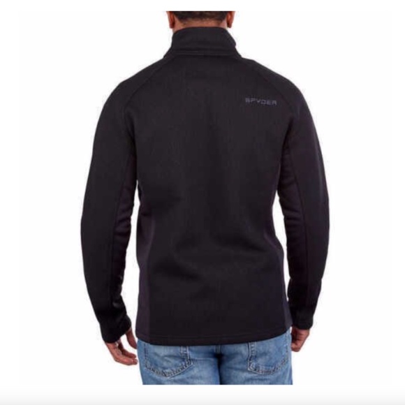 Spyder Mens Gait Half Zip Jacket Black - Picture 3 of 3